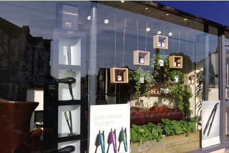Samuel David Hairdressing 'living' window